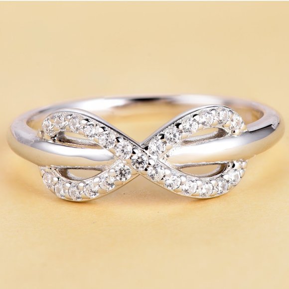 925 silver ring with cz stone, silver jewelry for women, size 6-9 - Picture 5 of 9